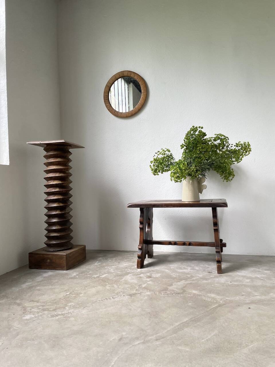 50s Brutalist Oak Coffee Table