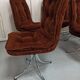 Set 6 chaises baquet velours chrome années 70