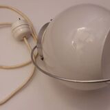 White opaline art deco hanging