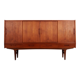 Teak highboard, Danish design, 1970s, manufactured by Børge Dam