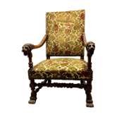 Louis xiii armchair lion's mouth