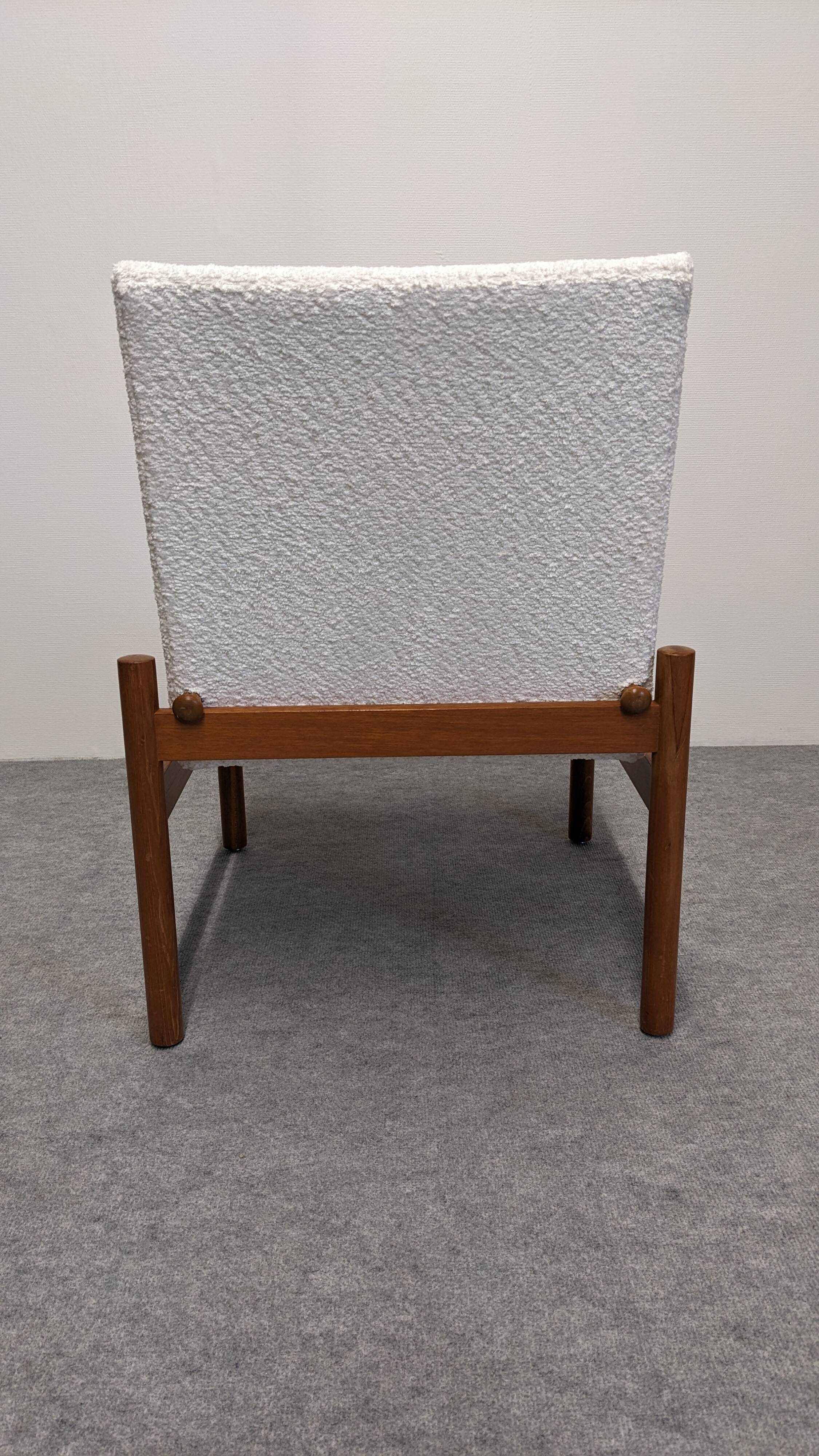 Scandinavian modernist rocking chair in teak, Denmark 1960.
