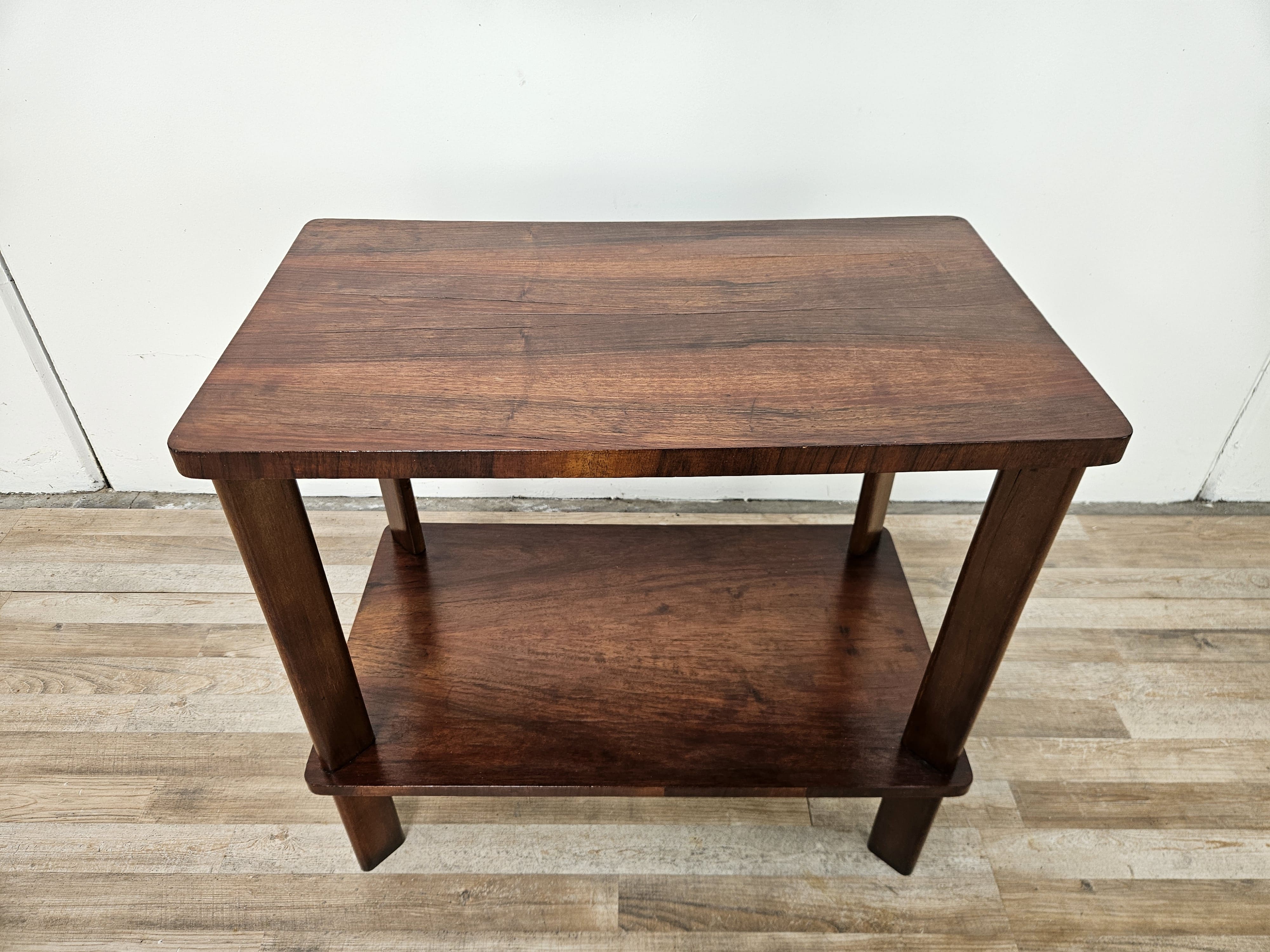 1950s Art Decò walnut coffee table