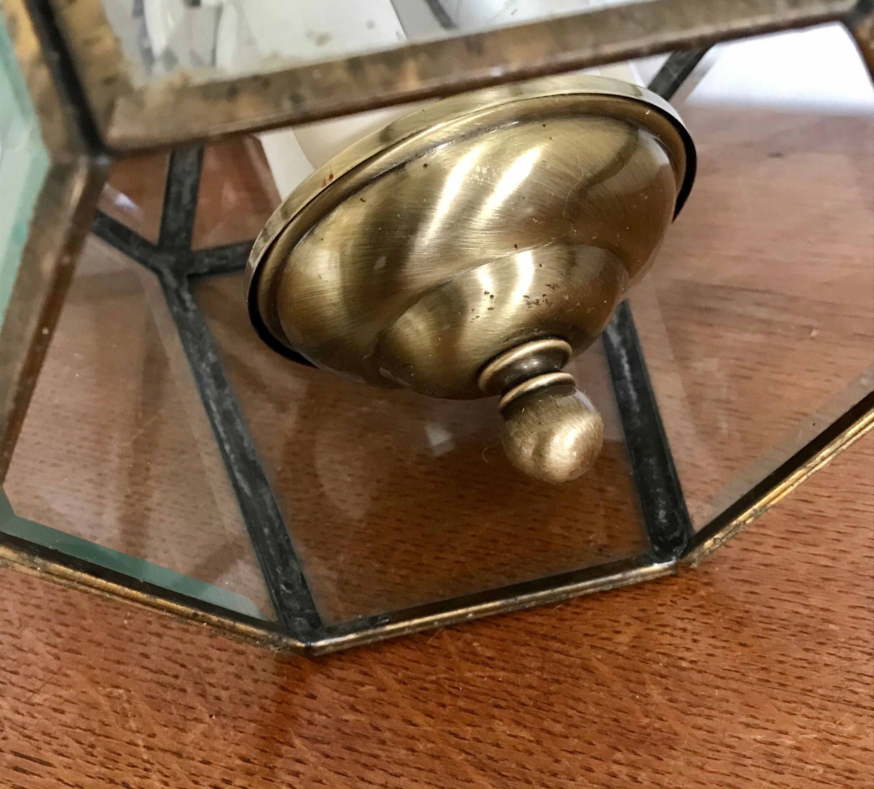 Vintage brass vestibule lantern