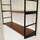 Vintage wood and plastic wall shelves