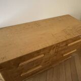 Commode 4 tiroirs  en sycomore, années 30