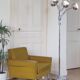 Space age floor lamp, 5 articulated arms chrome spring, 70s-80s