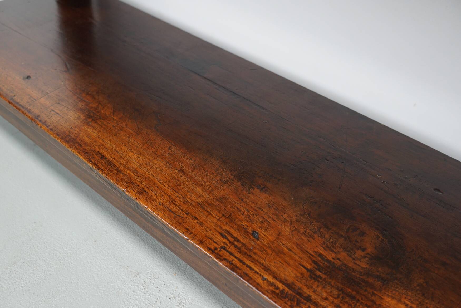 Table d'appoint rustique de style colonial néerlandais antique en teck/chêne