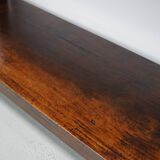 Table d'appoint rustique de style colonial néerlandais antique en teck/chêne