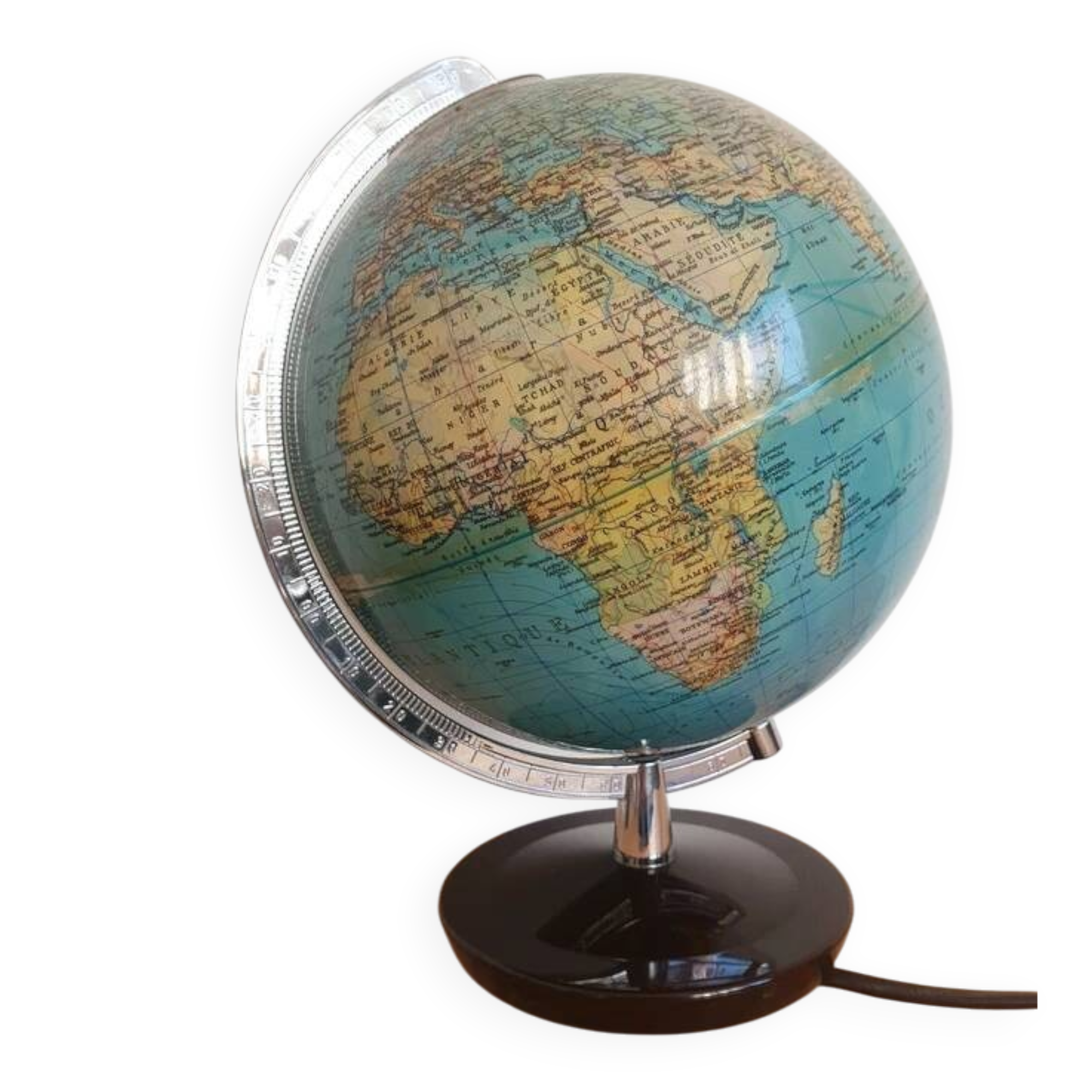 Vintage illuminated globe