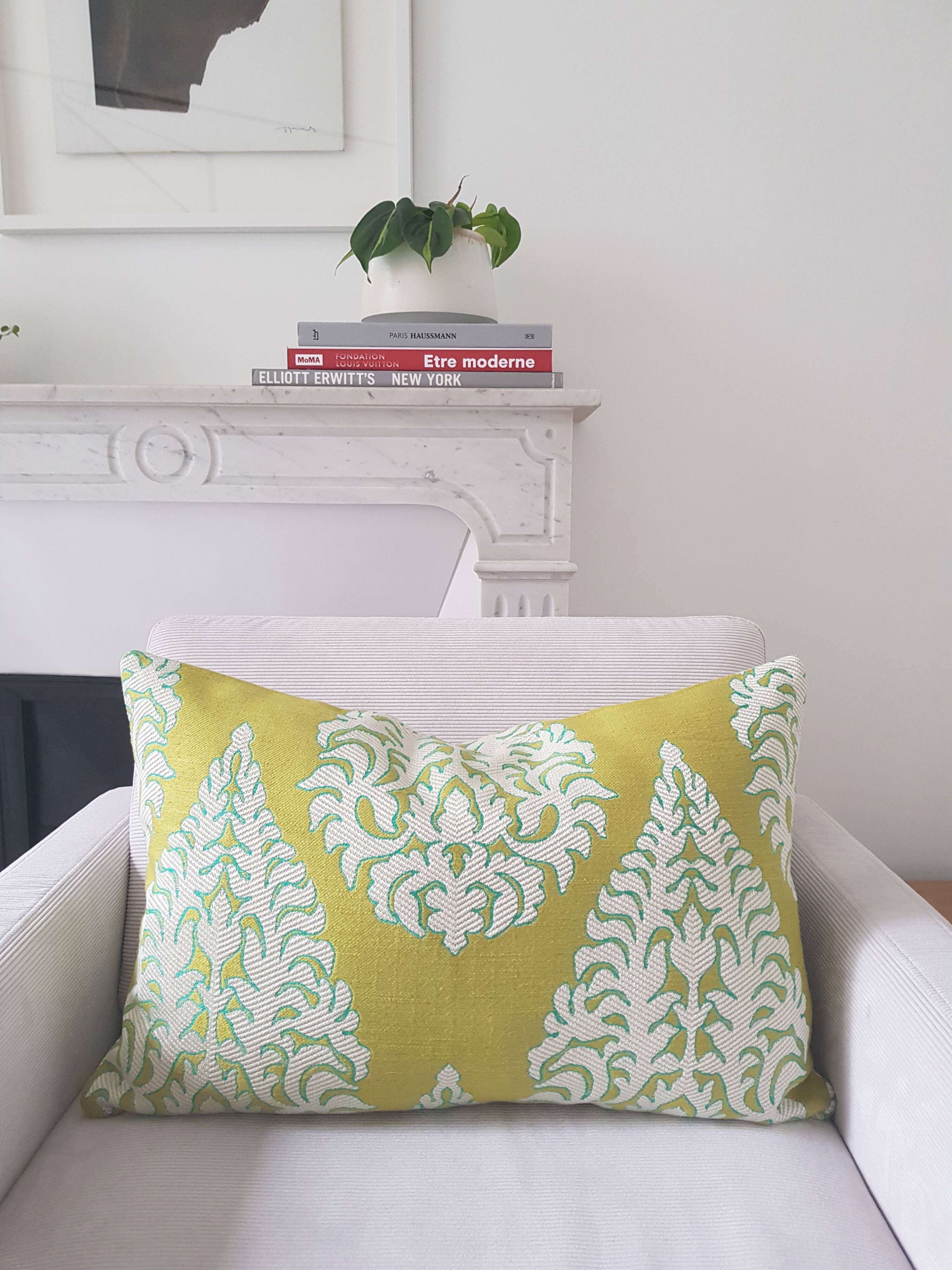 Green bohemian cushion cover