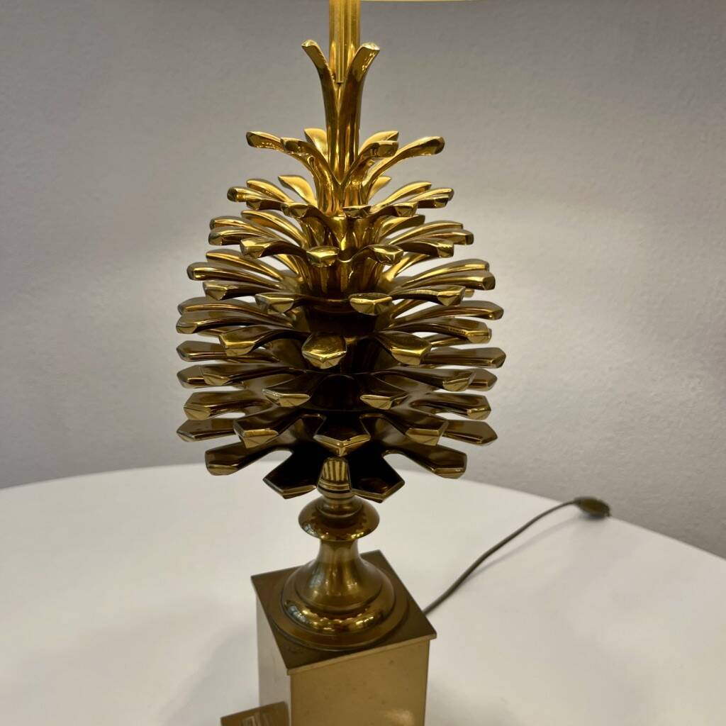 Lampe de table Bronze et Laiton Maison Charles modèle pommes de pin