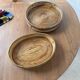 Round rattan and brass trays 1970 by Gabriella Crespi