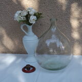 10 L Authentic demijohn A bottle of old French wine and glass - canister - Demi - John