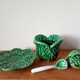 small cabbage-shaped slip pot