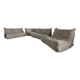 TOGO Banquette' 2 places velours ras beige Ligne Roset 1980
