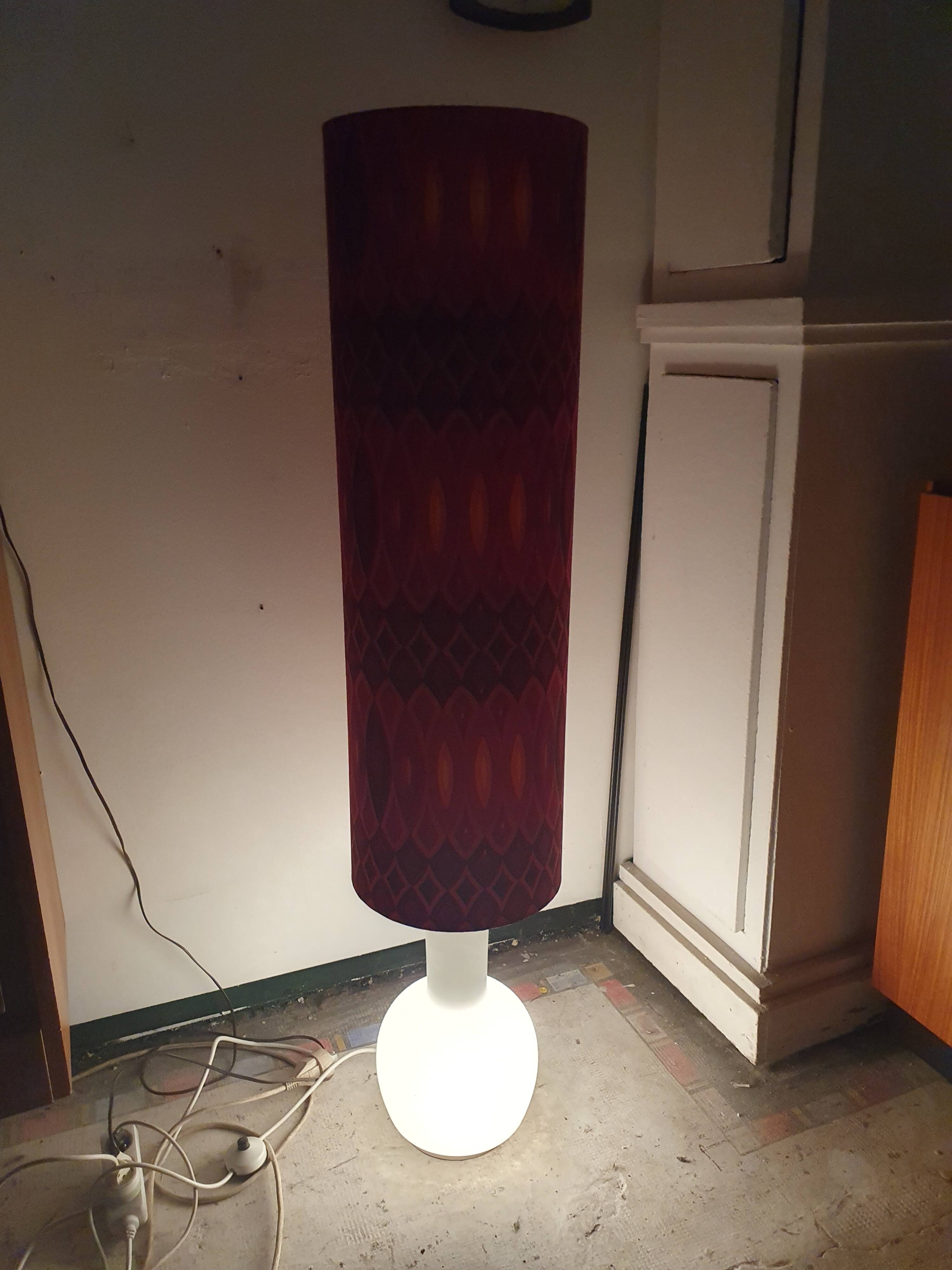 Doria Leuchten 2-light opaline floor lamp