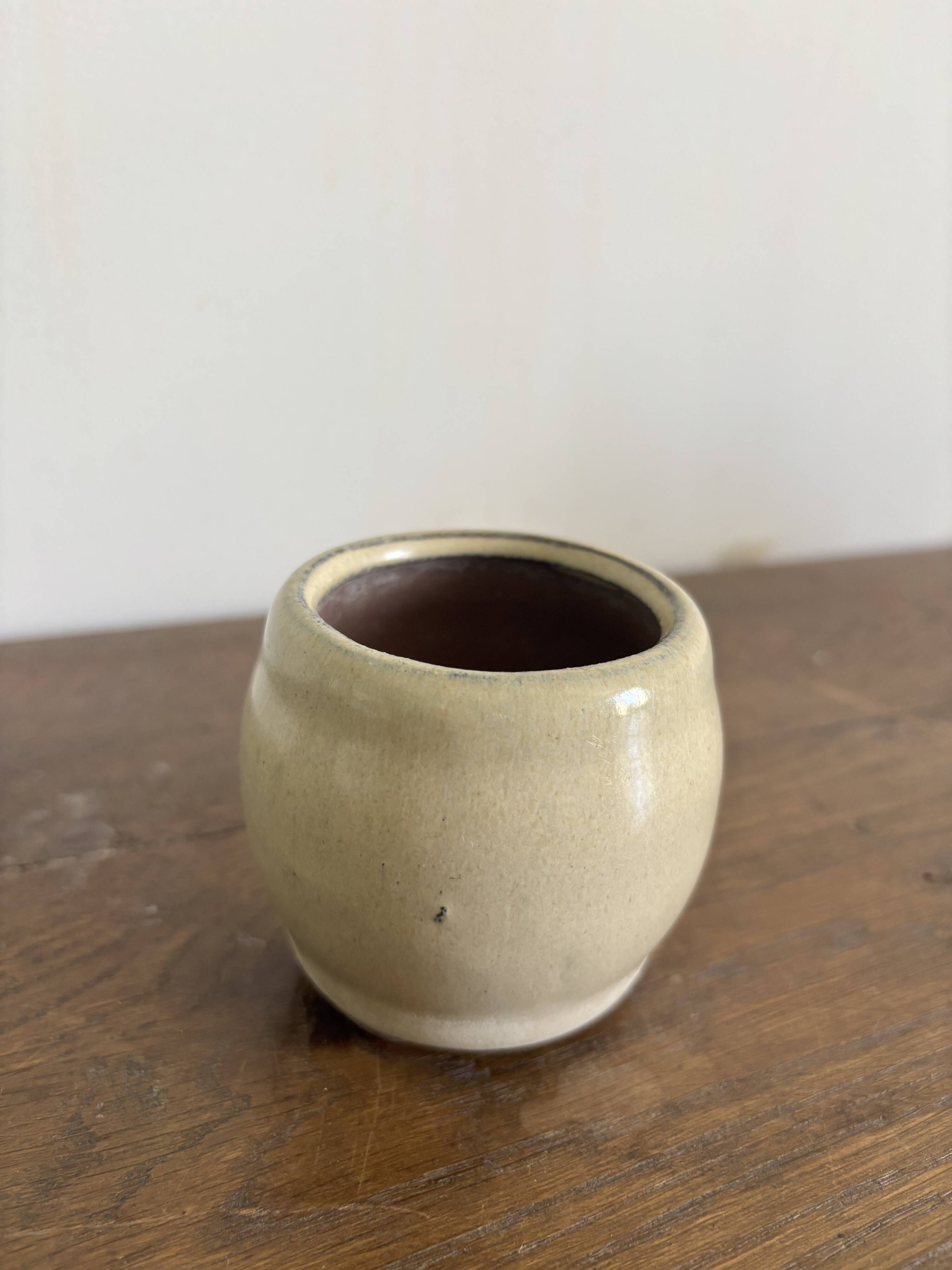 Set of French artisanal stoneware ceramics – 1960s