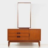 Vintage mid century modern dressing table in teak, 1960s