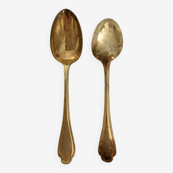 12 silver-gilt spoons