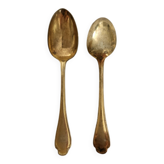 12 silver-gilt spoons