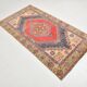 57s Antique Red & Navy Blue Vintage Persian Rug, 106x201Cm