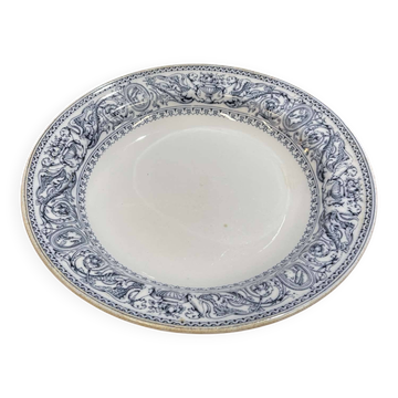 Plat rond creux en porcelaine anglaise Minton modèle Florentine