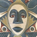 Painted terracotta wall mask