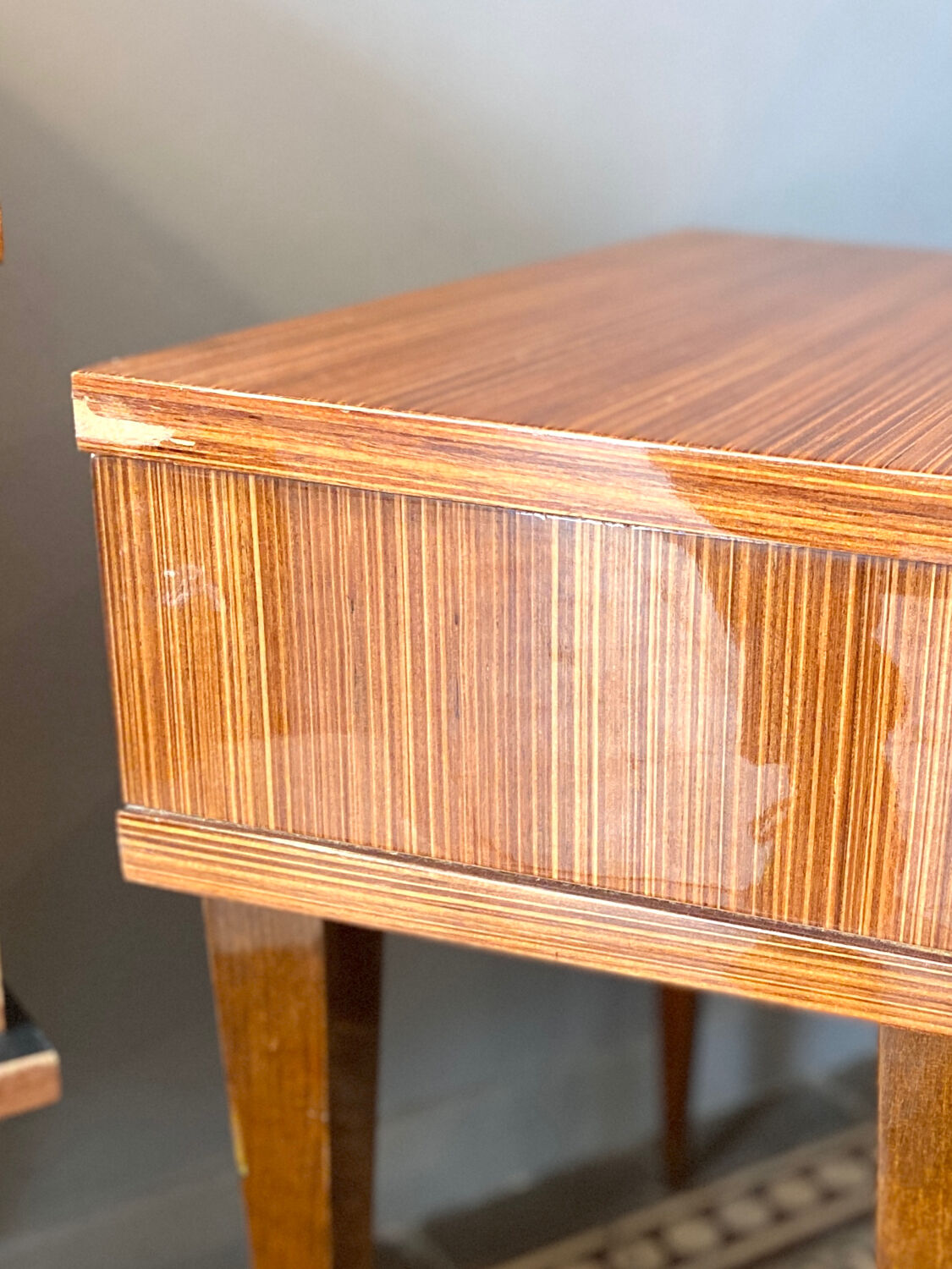 Small vintage bedside table from the 1960s.