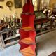 Dark wood corner unit, black and red
