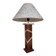 Accent lamp in American walnut veneer.