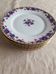 Set of 6 Art Deco dessert plates - Limoges porcelain a.f. and