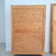 Parisian Art Deco wardrobe in stripped natural wood – floral patterns