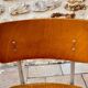 Chaise compas en métal et bois années 1950/60