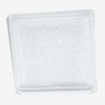 Clear glass-paved ashtray