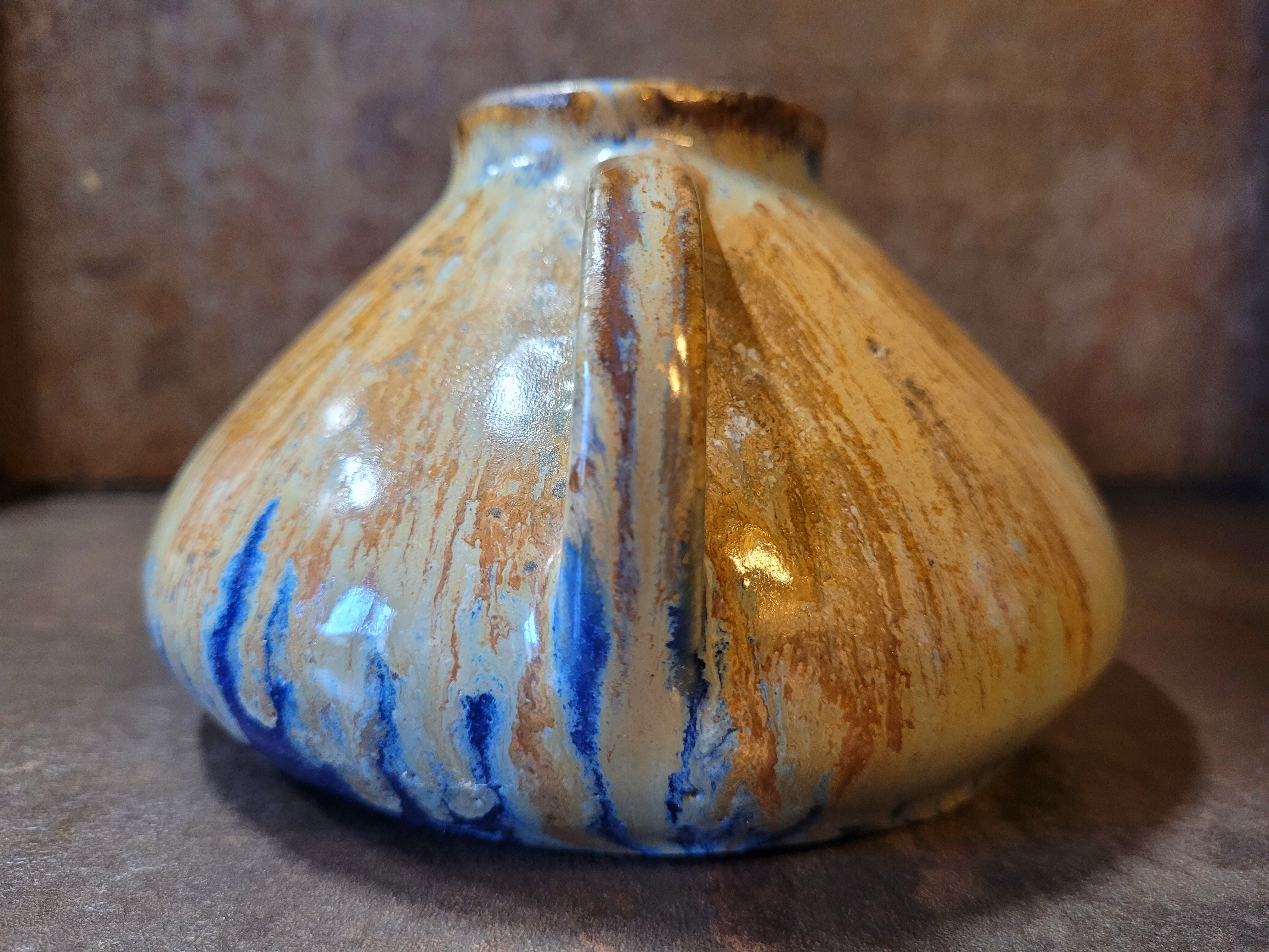 Old vintage art nouveau ceramic vase 1900