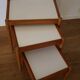 3 tables gigognes hêtre mélaminé blanc