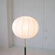 Mid-century black leather floor lamp by Falkenbergs Belysning, Sweden, 1960s.