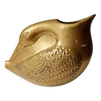 vase cygne laiton dore