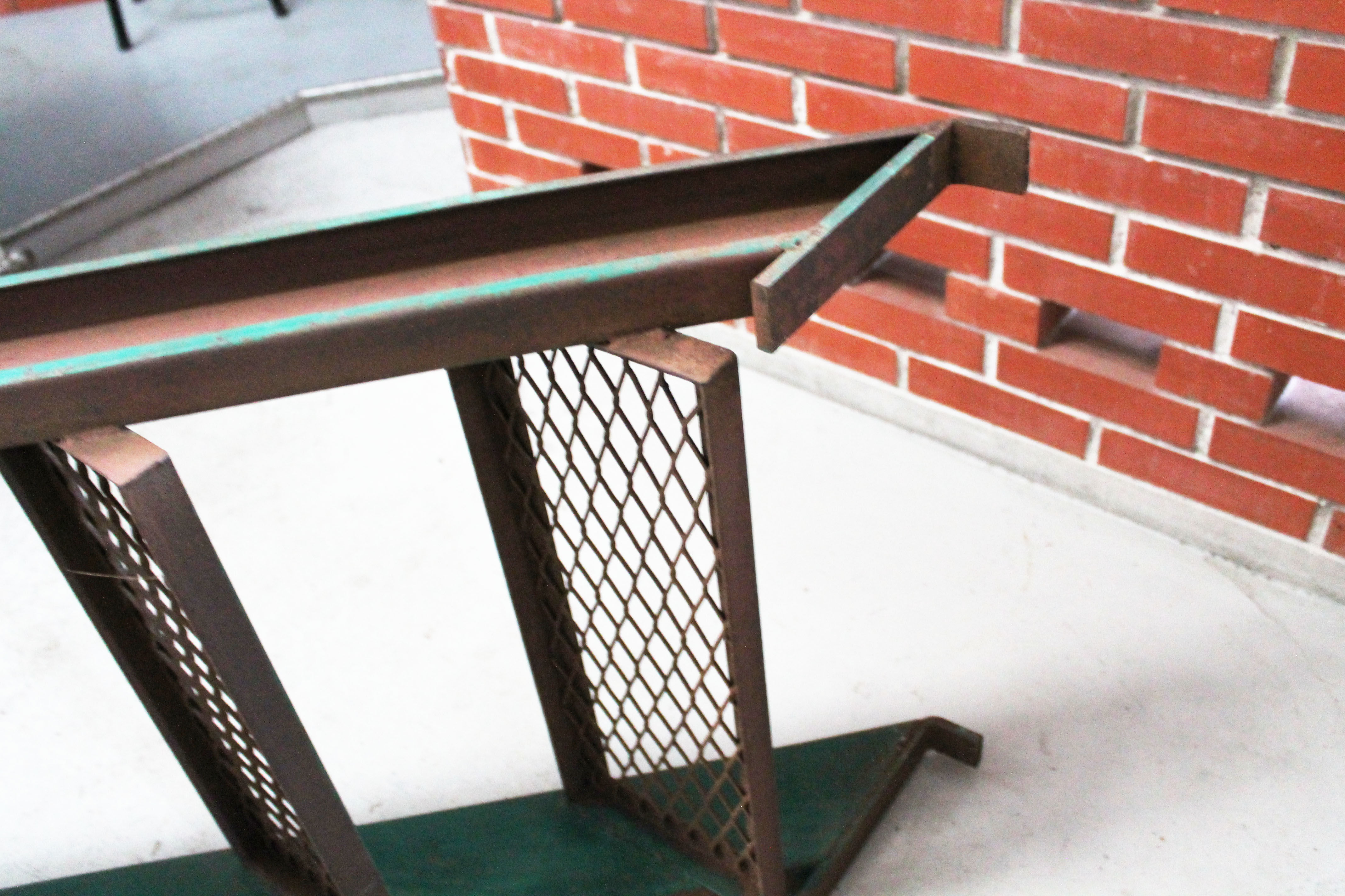 Industrial metal staircase