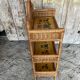 Vintage 1960s Painted Rattan Shelf with 3 Tiers