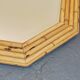87 x 72 - Large octagonal bamboo wood rattan mirror