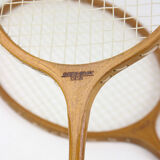 Vintage Wooden DDR Badminton Rackets, set of 2