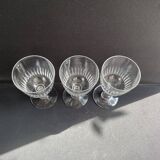 3 Water glasses – Blown and cut crystal