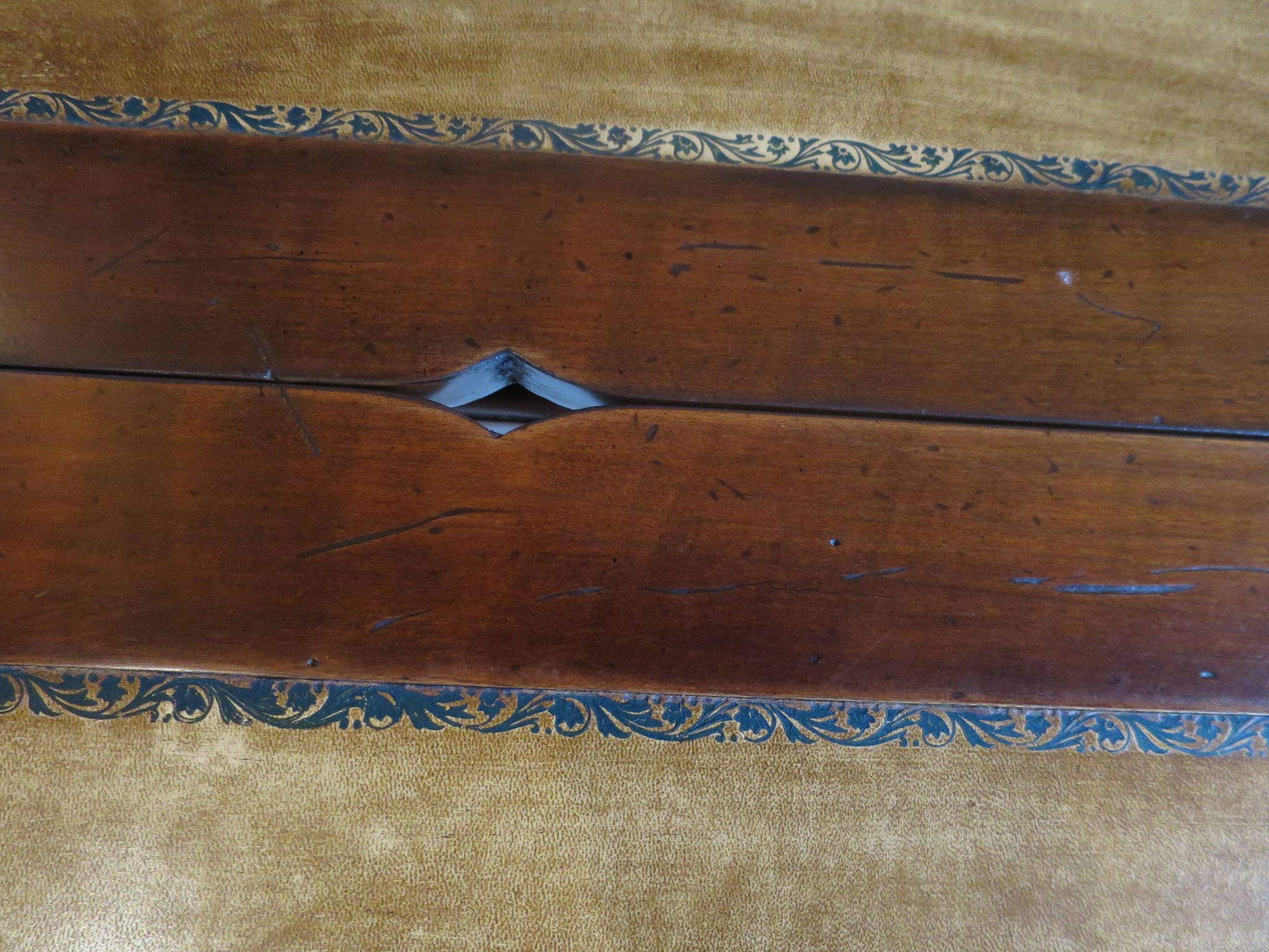 Secretary with mechanism - 4 secret drawers - lock - marquetry chessboard - 1950