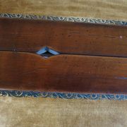 Secretary with mechanism - 4 secret drawers - lock - marquetry chessboard - 1950