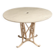 Table in painted sheet metal garden furniture ironwork 1950 base
