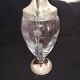 Vintage glass and metal carafe