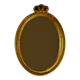 Oval mirror gold frame 28 x 20 cm