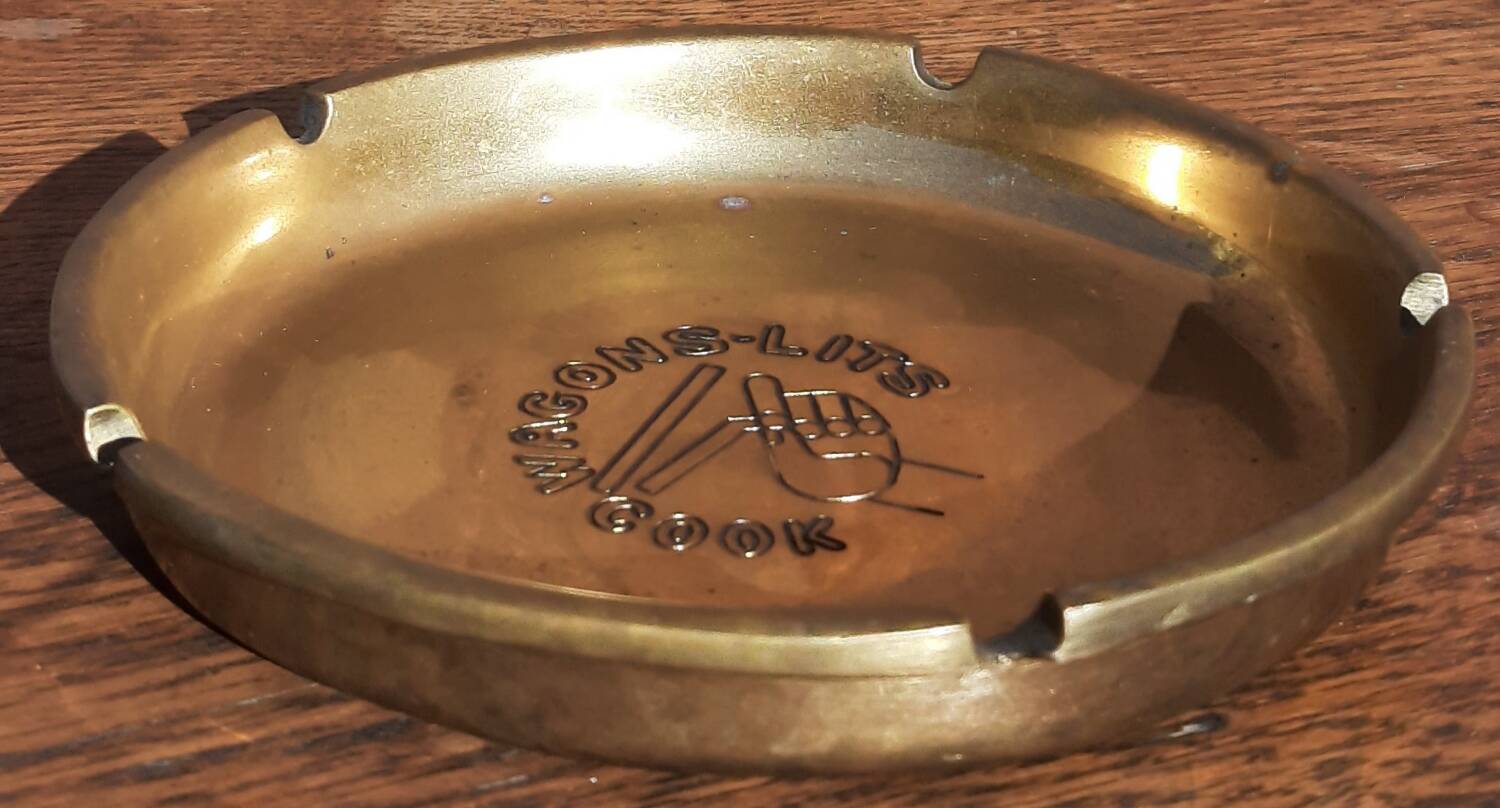 “Wagons-Lits Cook” 1930 bronze ashtray.